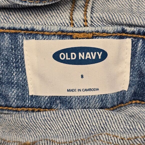 Old Navy Women's 8 Light Wash Blue Jean Denim Overalls - Picture 13 of 16